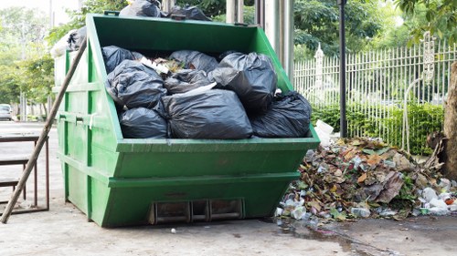 Bow residents managing waste with a skip